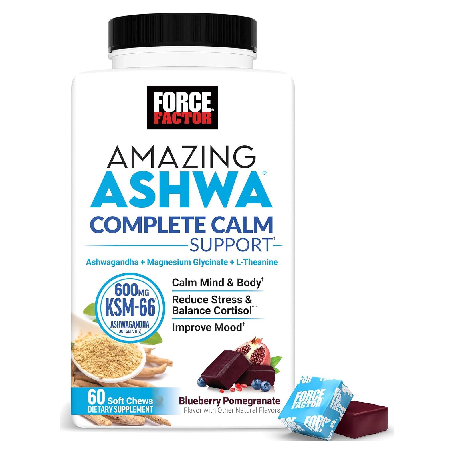 Gominolas Calmantes Force Factor Amazing Ashwa 60 Unidades