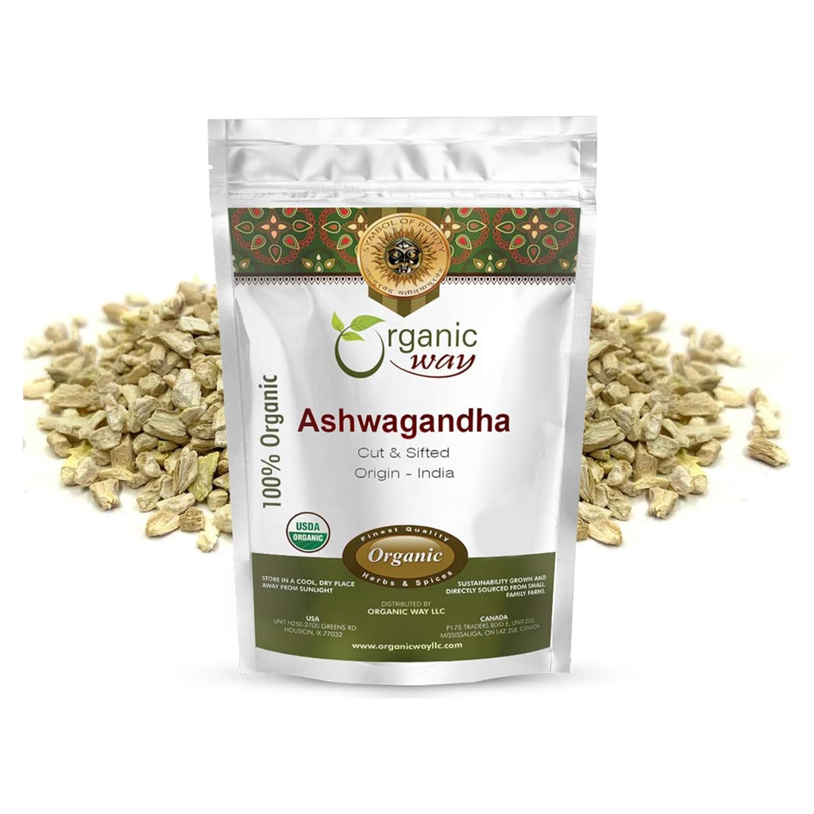 Raíz de Ashwagandha Orgánica 453g - Organic Way Certificada