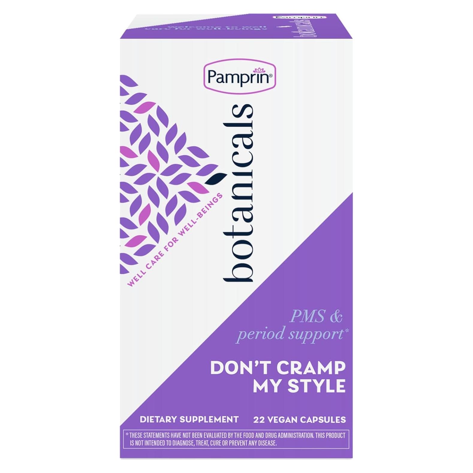 Suplemento Botanicals Pamprin para PMS - 22 Cápsulas