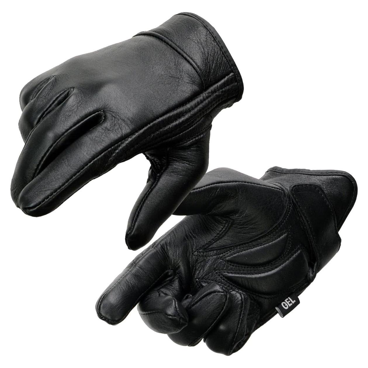 Guantes de Moto Milwaukee MG7510 de Cuero Negro con Palma de Gel