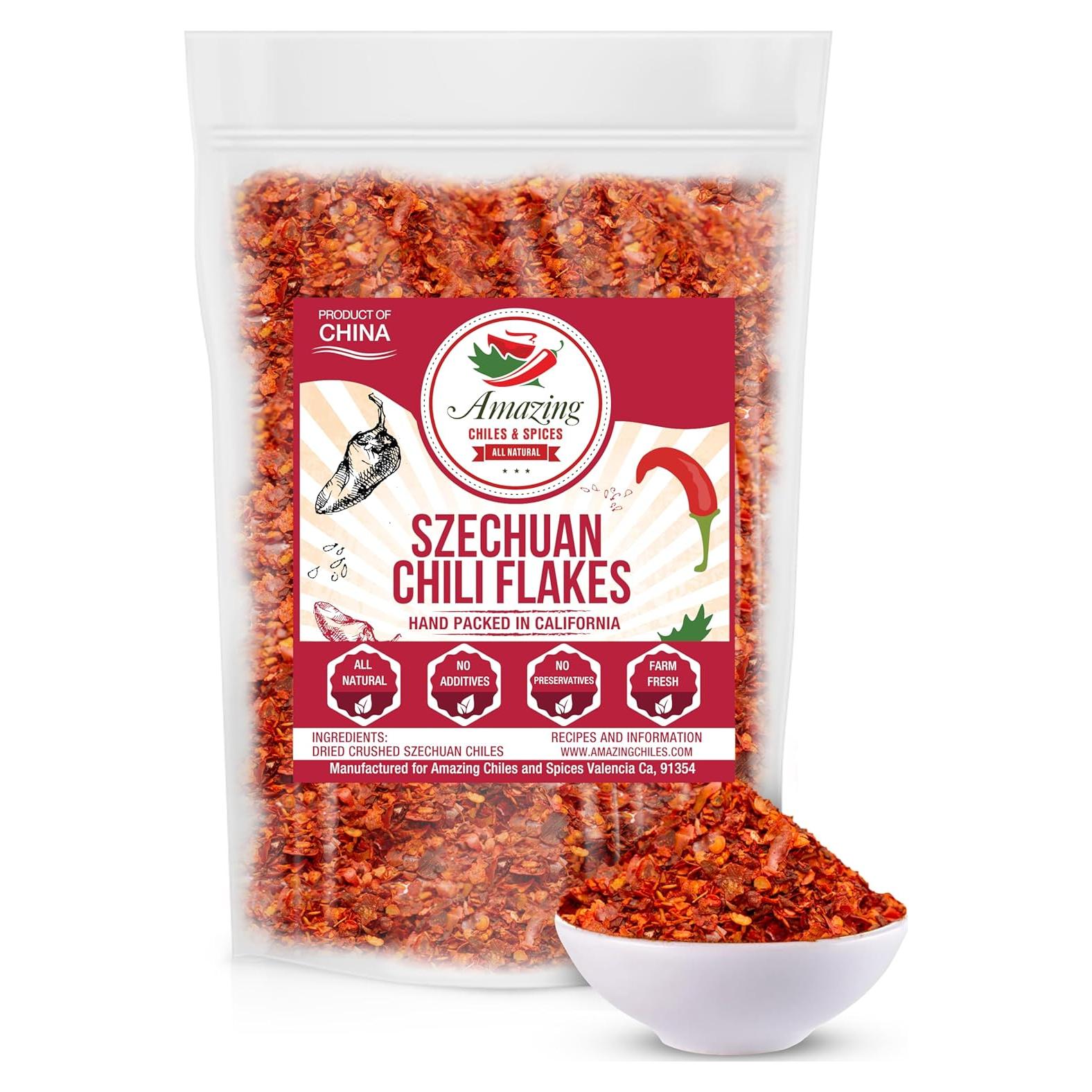 Copos de Chile Sichuan Amazing Chiles 227 g - Sazonador Picante