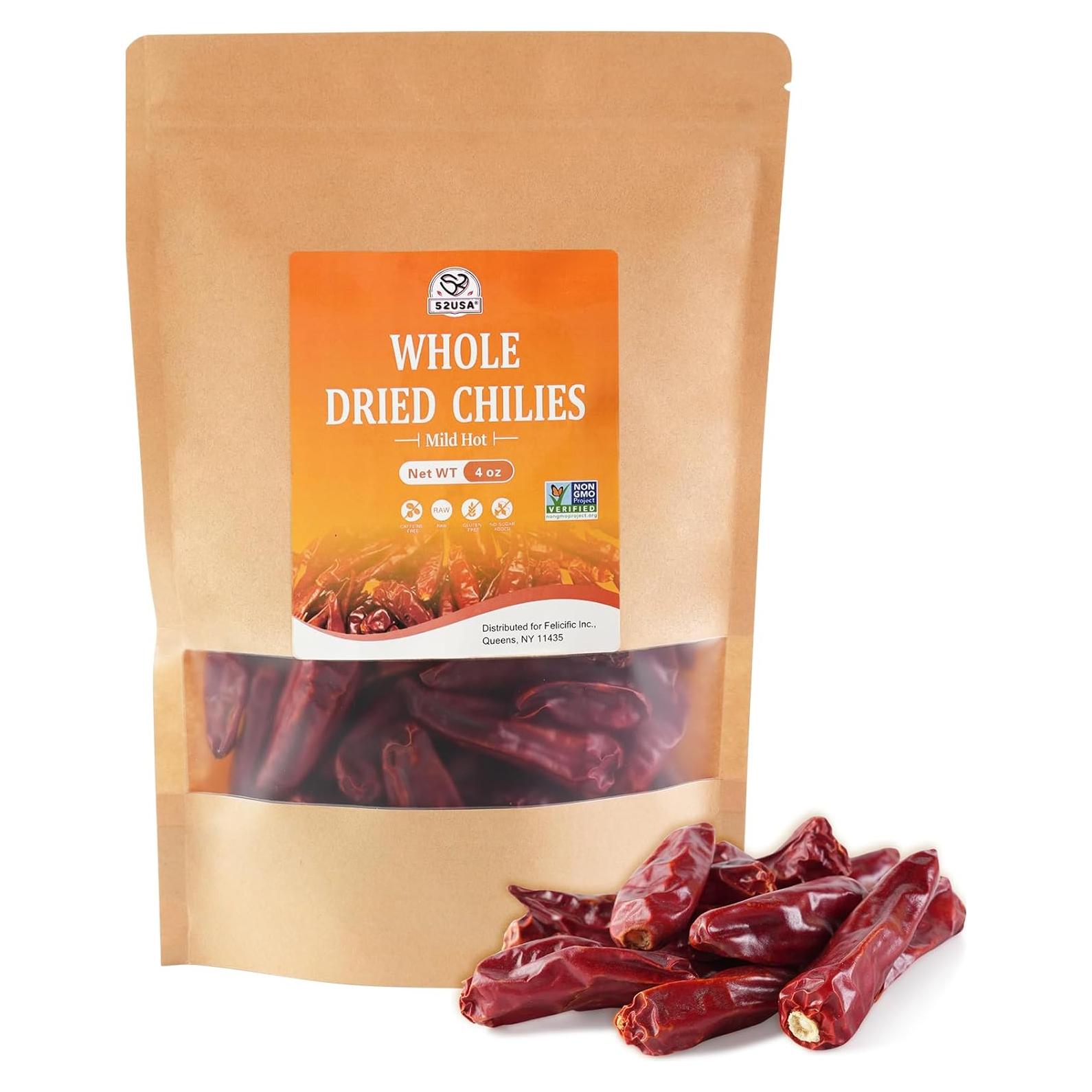 Pimientos Chiles Secos 52USA 113.4 g - Suave Caliente