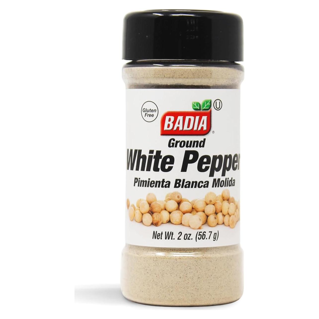 Pimienta Blanca Molida Badia 56.7 g - Sabor Suave y Delicado