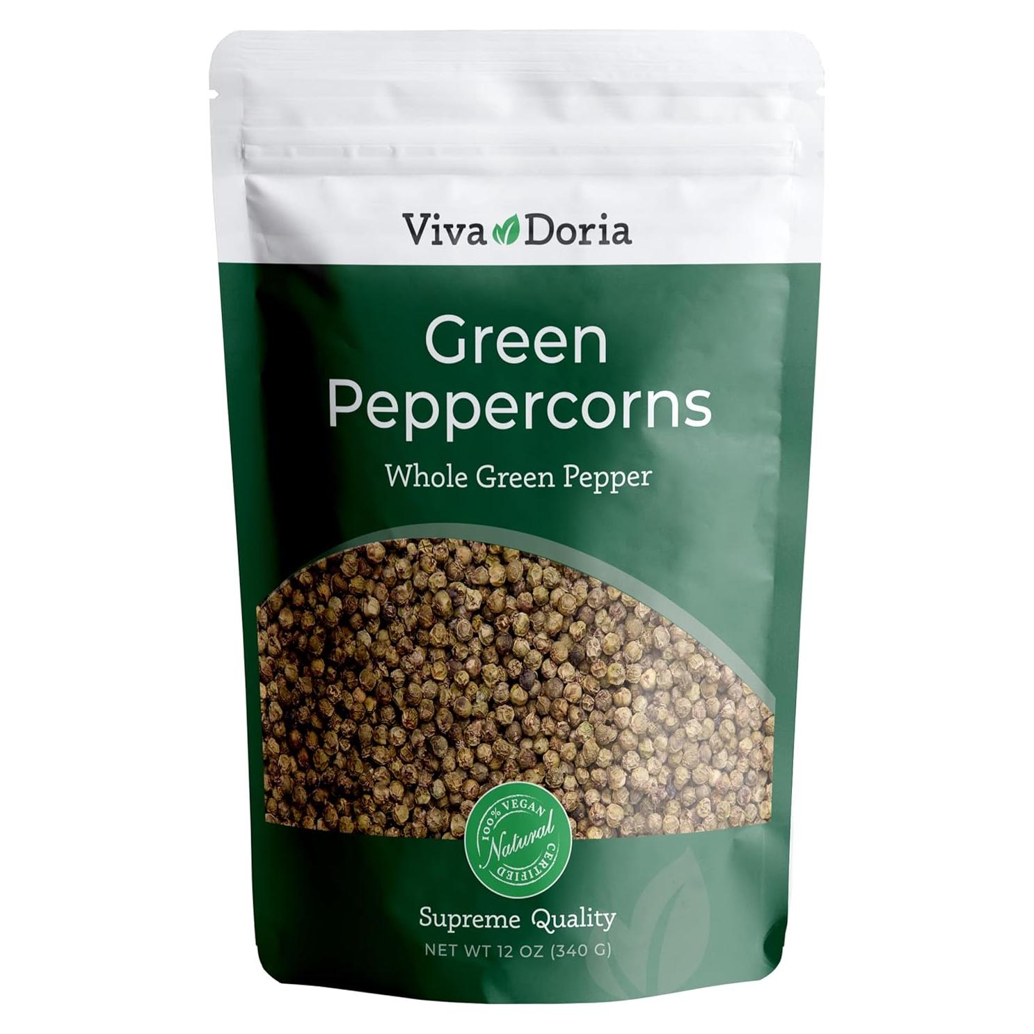 Pimienta Verde Entera Viva Doria 340 Gr - Esterilizada por Vapor