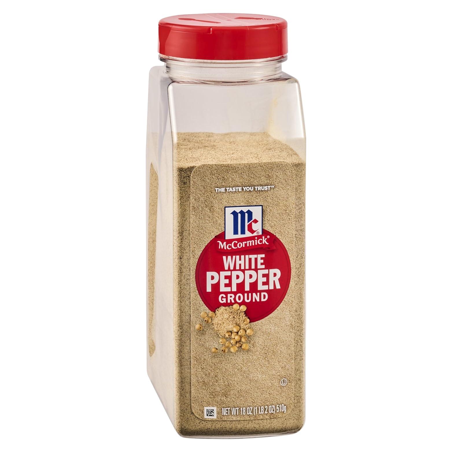 Pimienta Blanca Molida McCormick 510 g - Sabor Suave y Floral