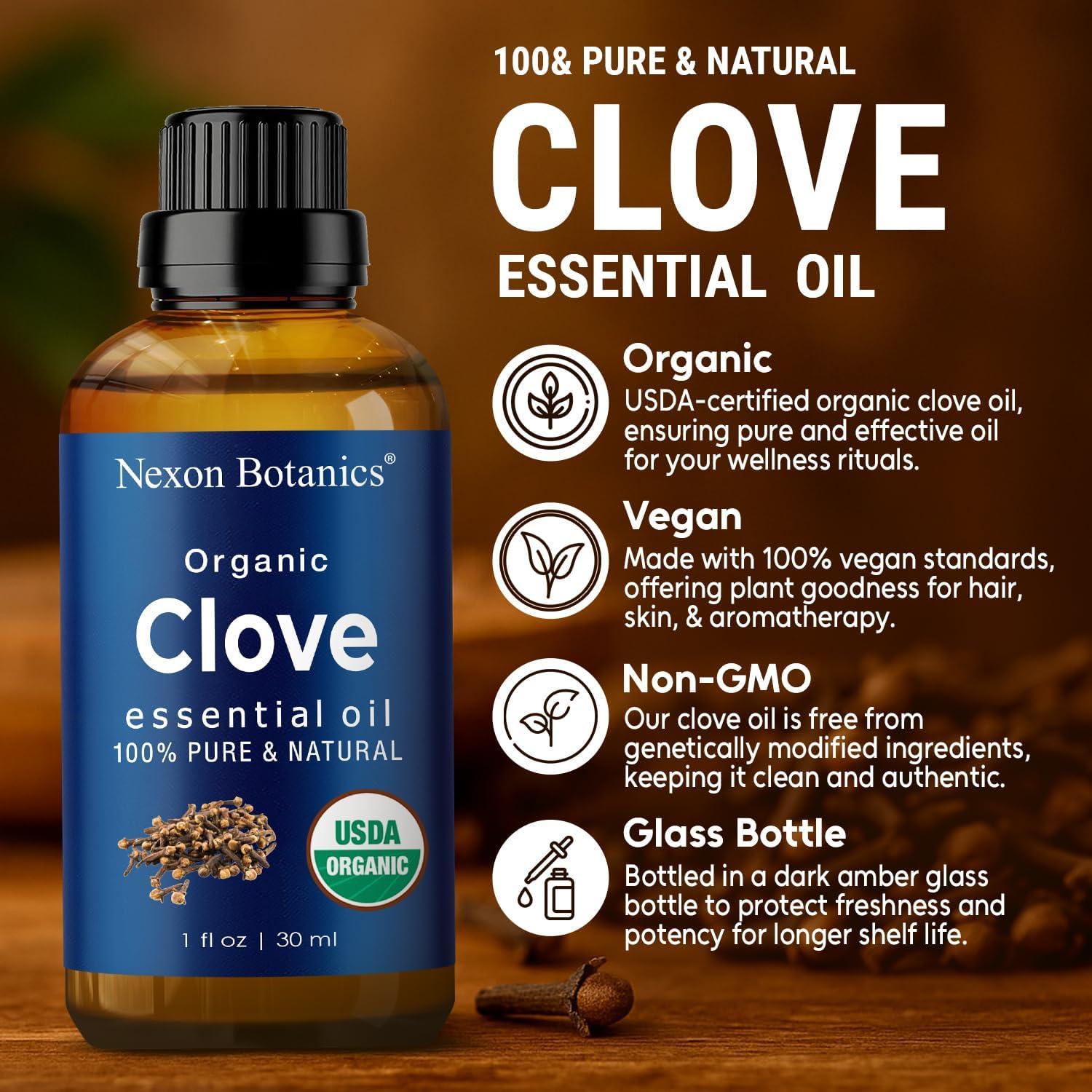Aceite Esencial de Clavo Orgánico 30 ml - Nexon Botanics - Puro y Natural