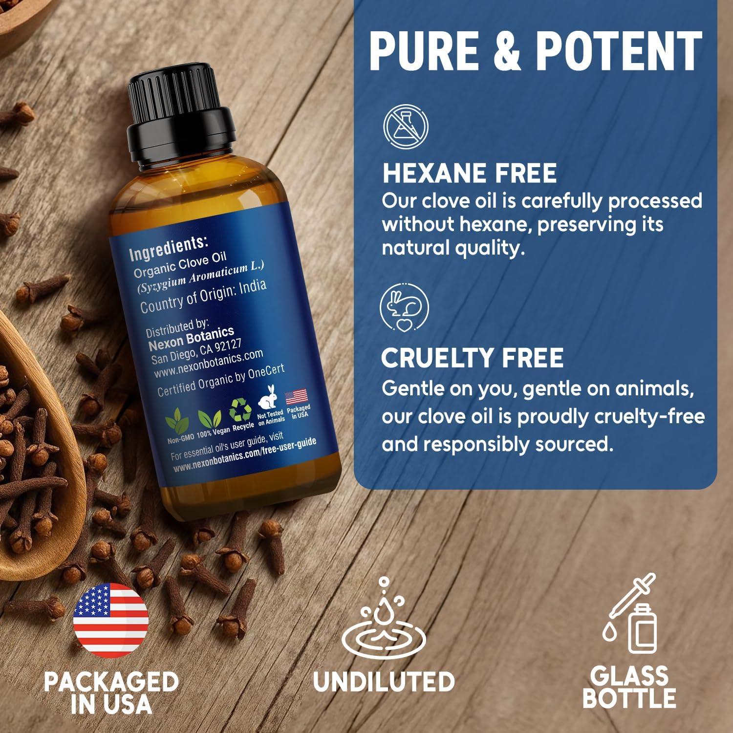 Aceite Esencial de Clavo Orgánico 30 ml - Nexon Botanics - Puro y Natural