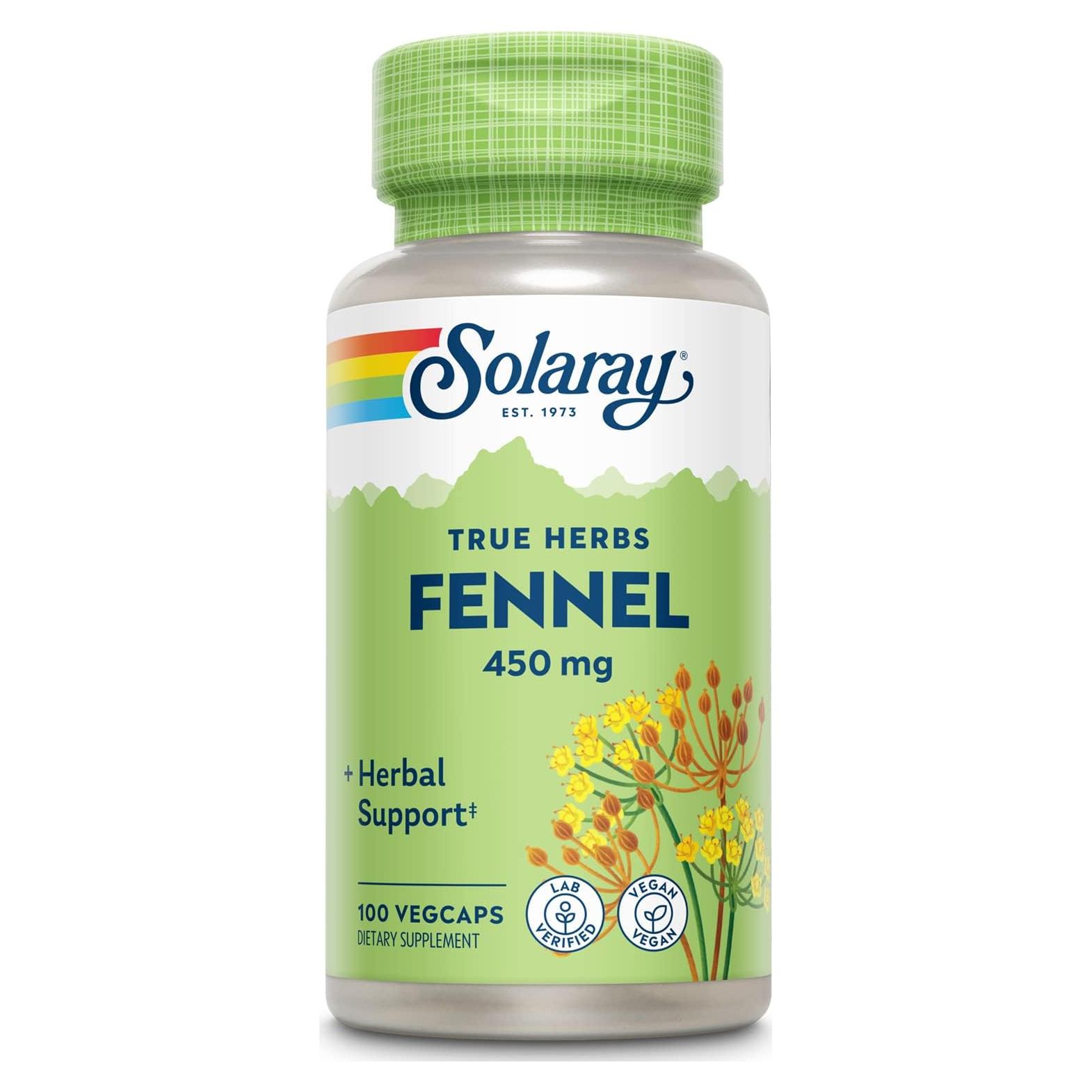 Semillas de Hinojo Solaray 450mg | Apoyo Digestivo y Respiratorio