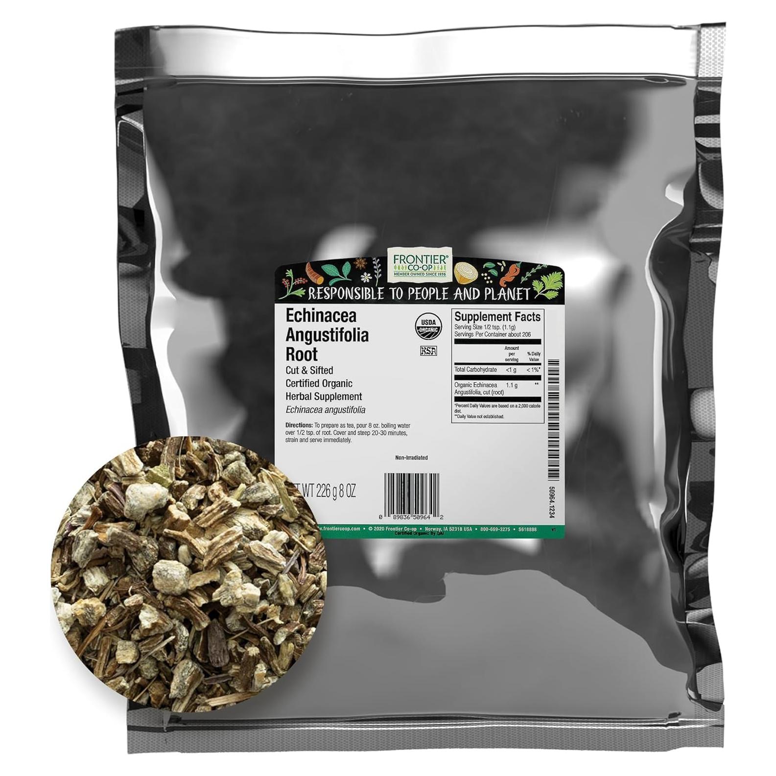 Raíz de Echinacea Angustifolia Secada Frontier Co-op 0.45kg