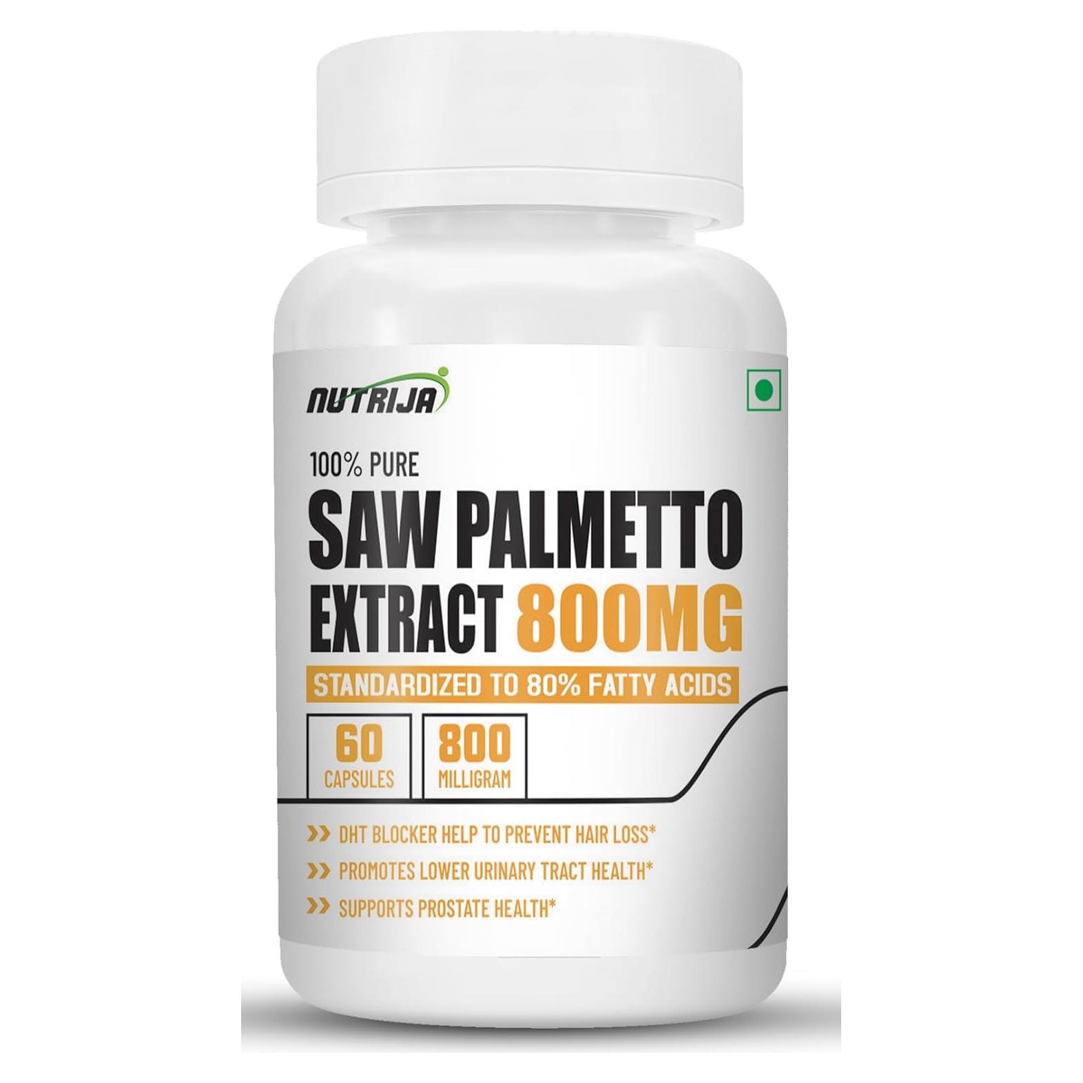 Extracto de Saw Palmetto 800MG NutriJa 60 Cápsulas