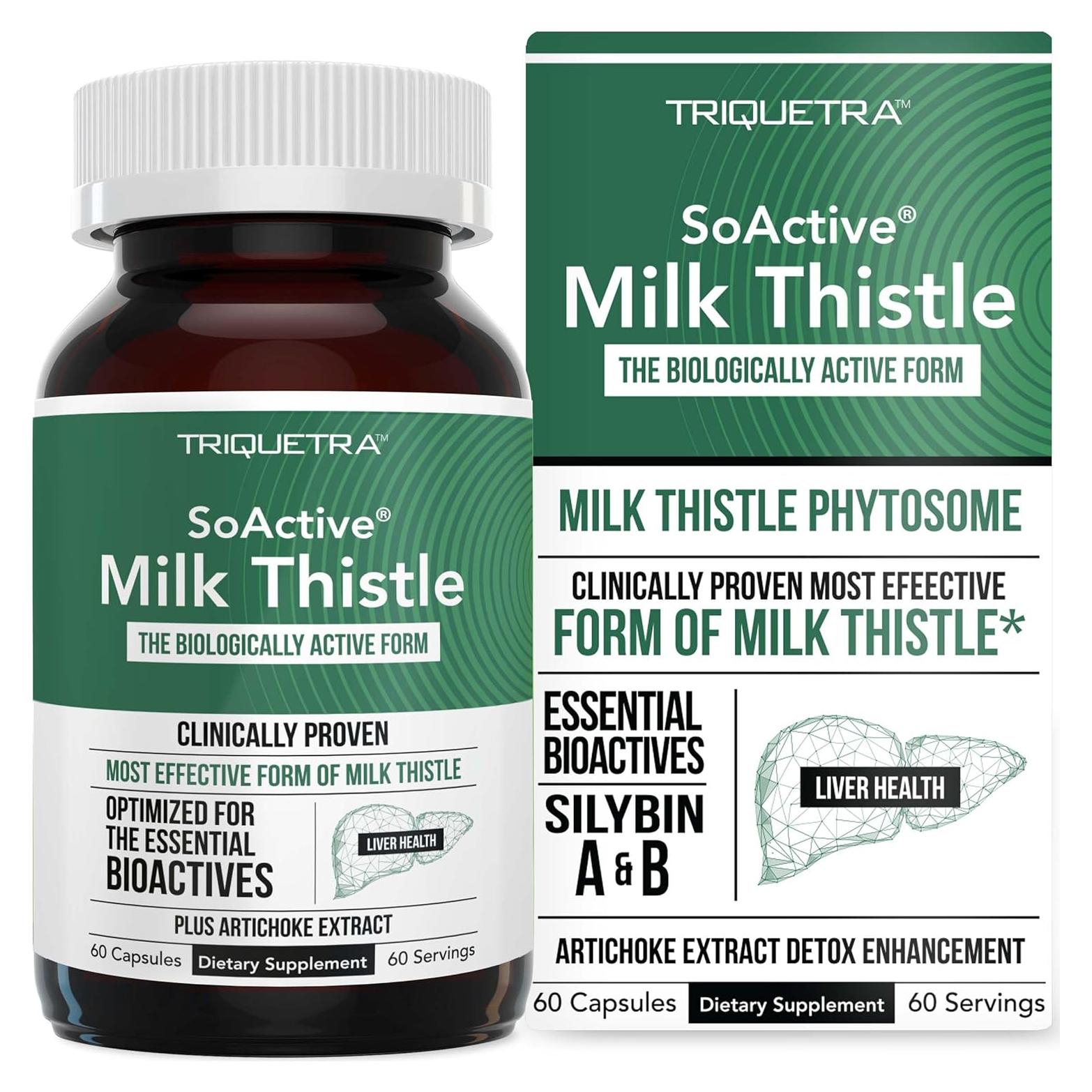 Suplemento Hepático SoActive Cardo Mariano 60 Cápsulas