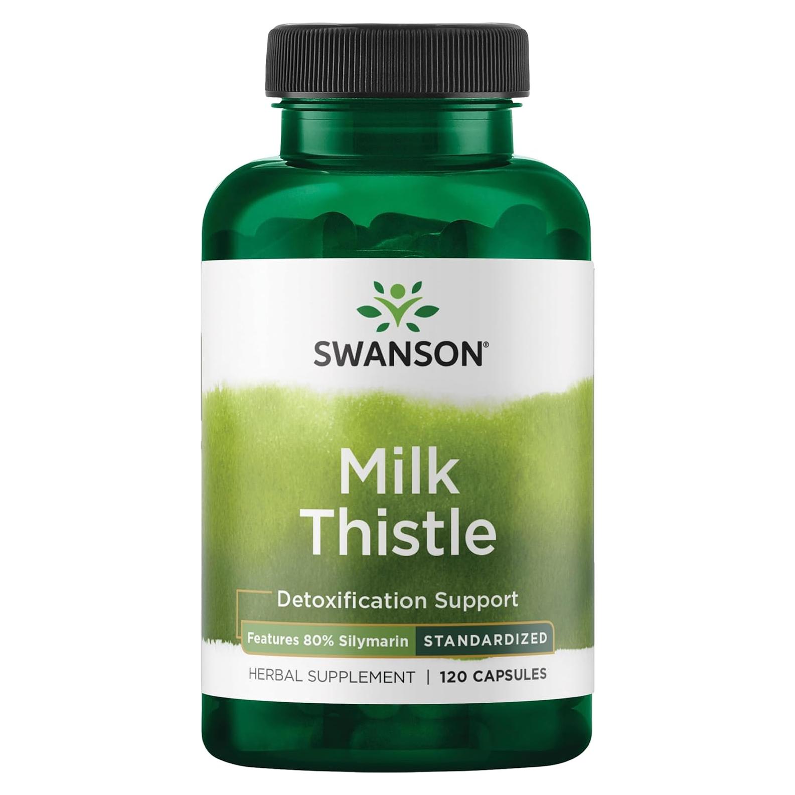 Suplemento Herbal Cardo Mariano Swanson 120 Cápsulas 80% Silimarina