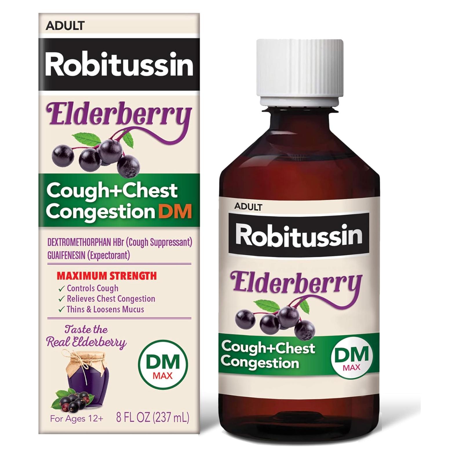 Robitussin Sirope de Saúco 236.6 mL - Supresor de Tos Adultos