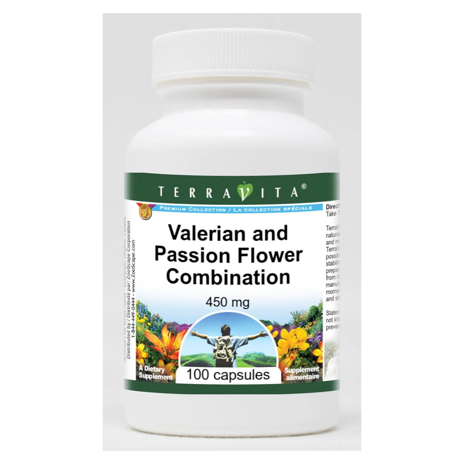 Cápsulas de Valeriana y Flor de Pasión TerraVita 450 mg - 100 Unidades