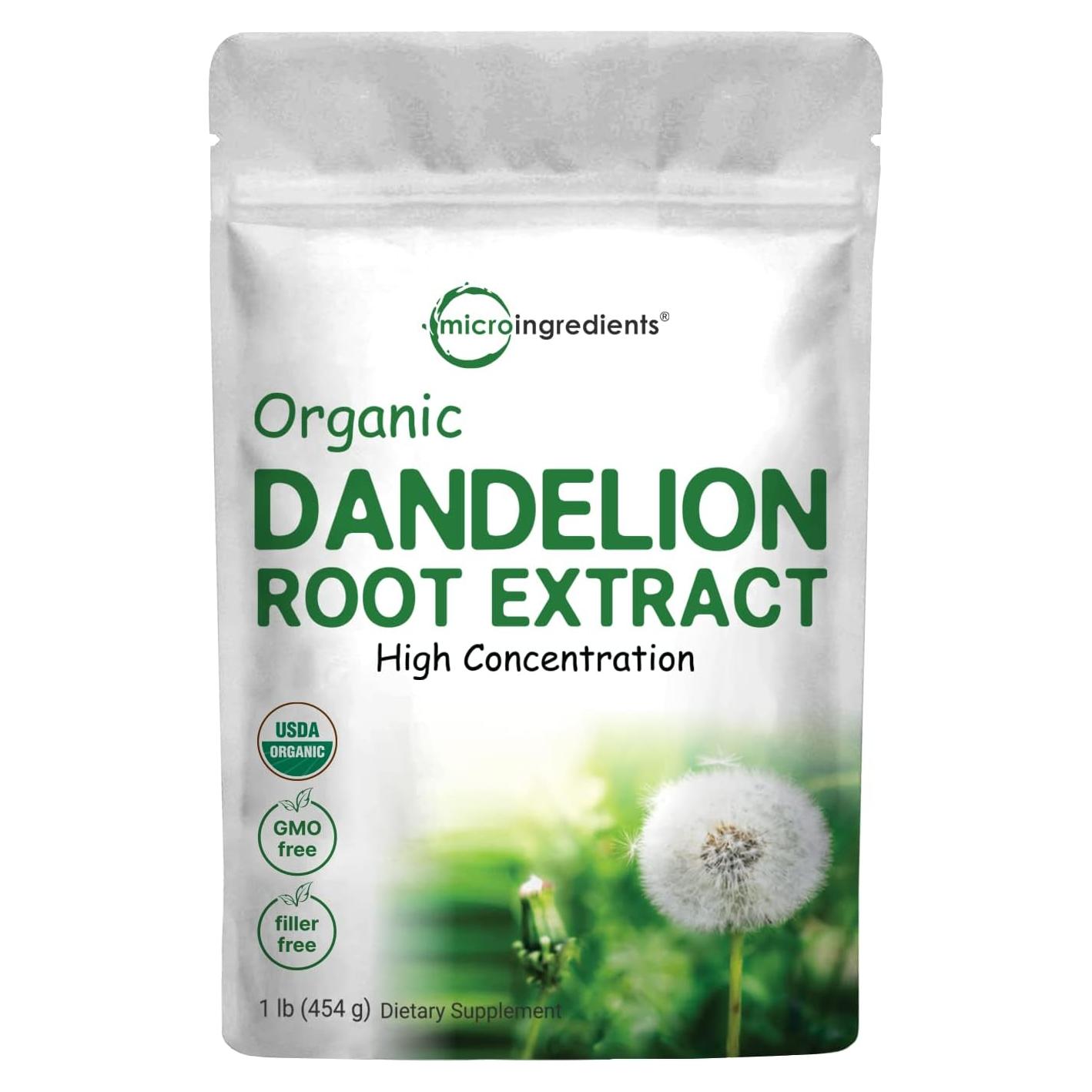 Polvo de Té de Raíz de Diente de León Orgánico 450 Porciones