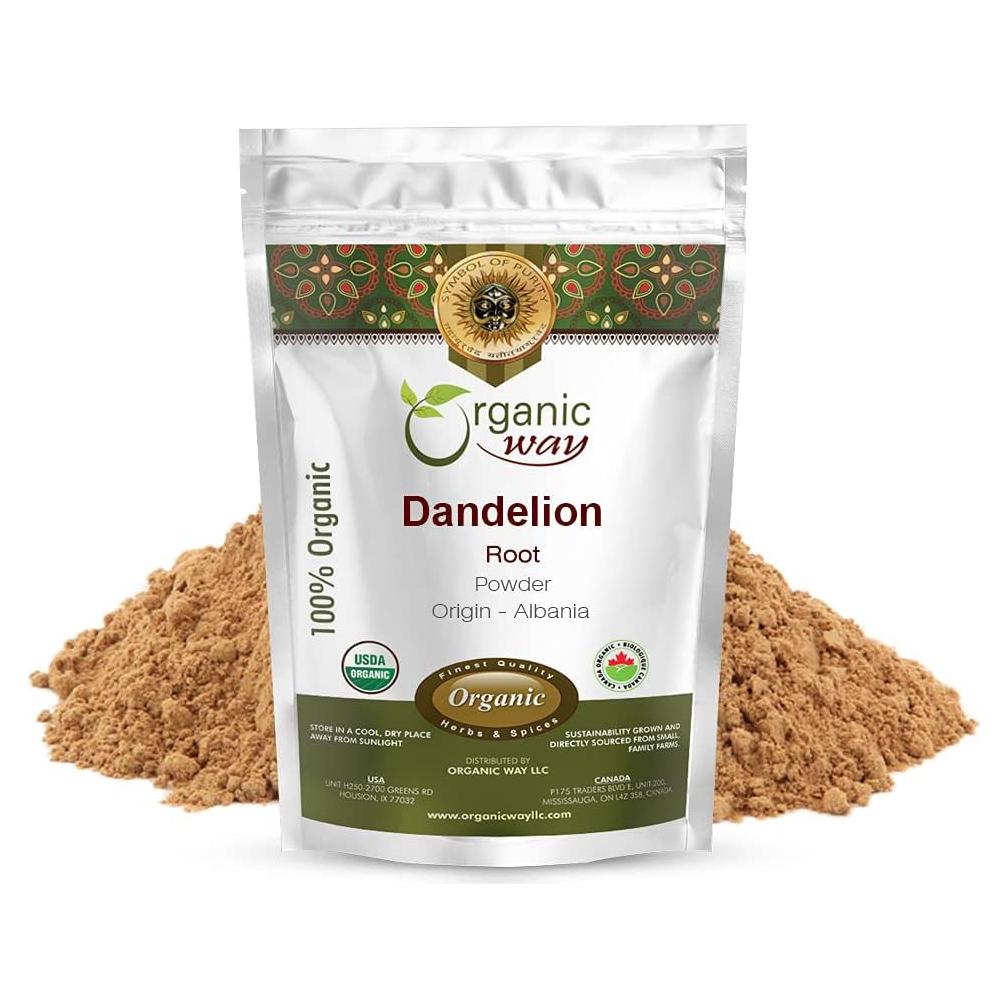 Polvo de Raíz de Diente de León Orgánico 226.8 g - Organic Way