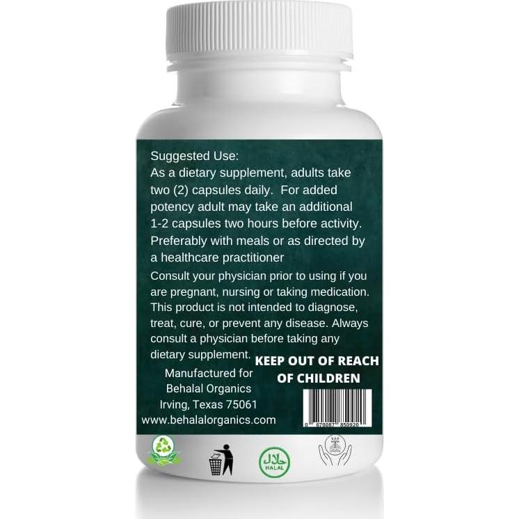 Cápsulas de Raíz de Diente de León Behalal 500mg Liberación Rápida