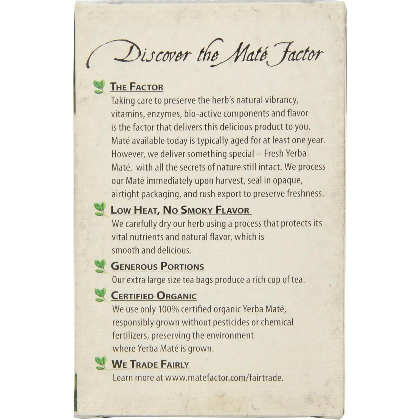 Té Mate Factor Ginseng Verde 20 Bolsitas 216g