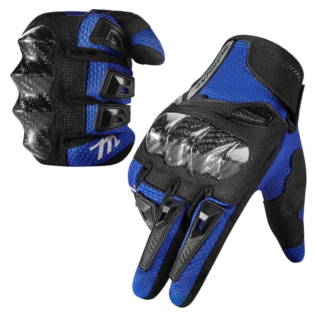 Guantes de Motocicleta MADBIKE MD66 Transpirables Azul