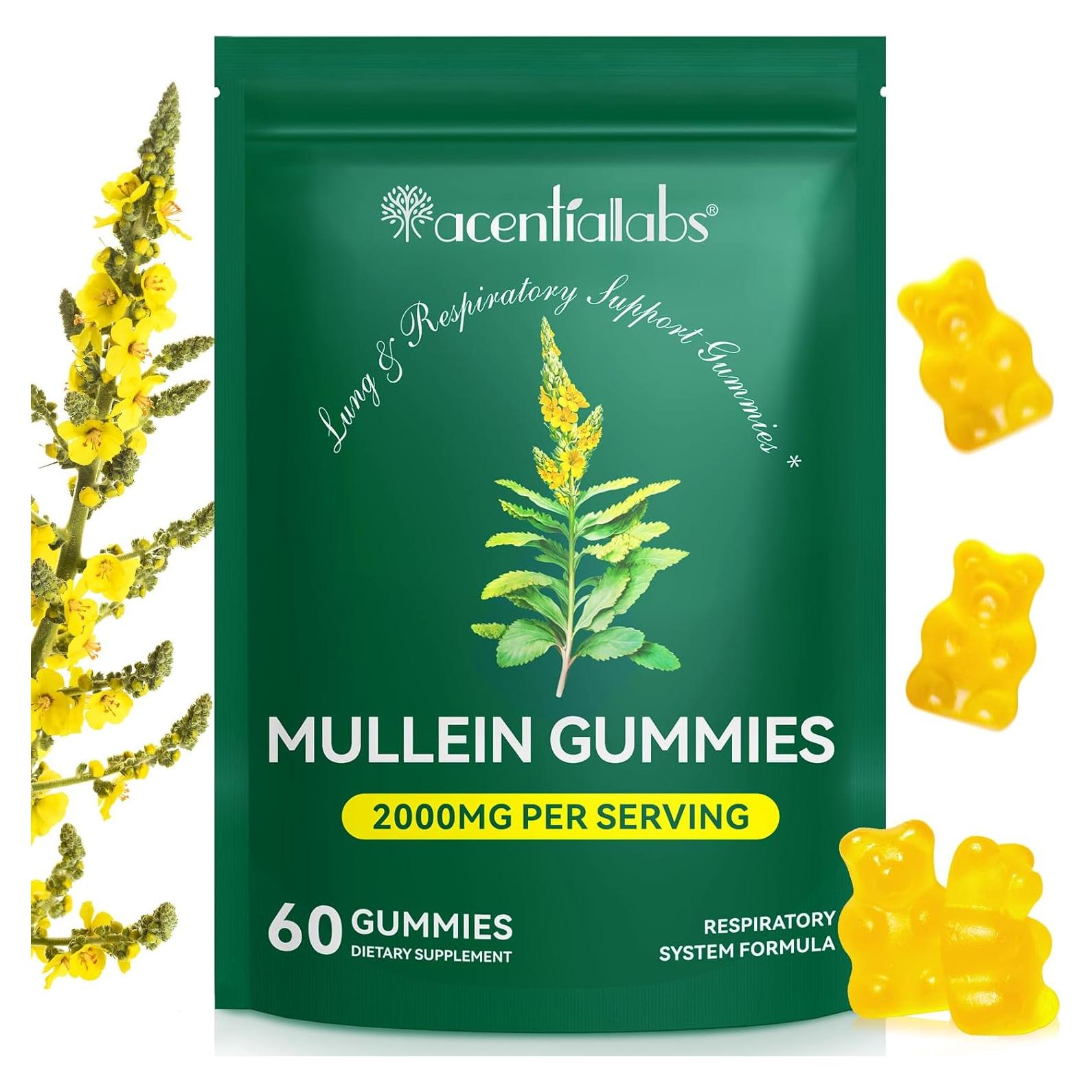 Gomitas de Mullein 2000mg - Soporte Respiratorio 60 Unidades