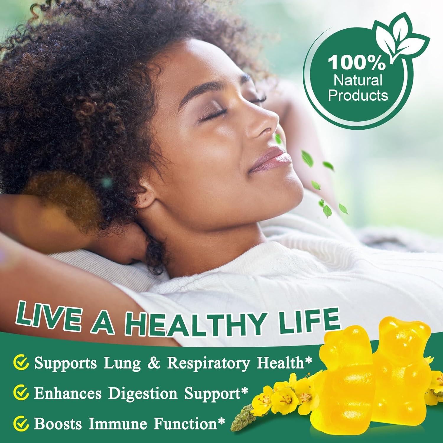 Gomitas de Mullein 2000mg - Soporte Respiratorio 60 Unidades