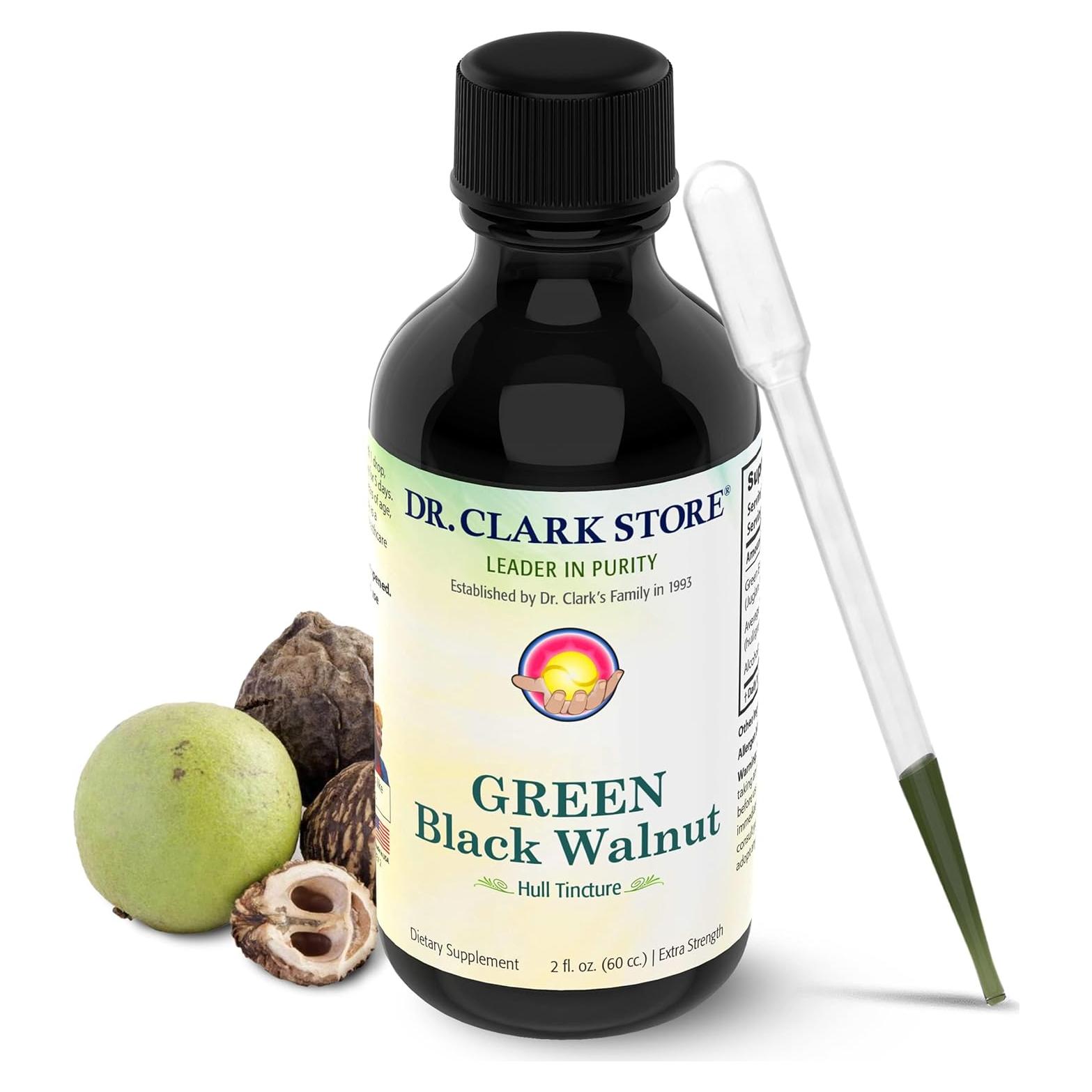 Tintura de Cáscara de Nuez Negra Verde Dr Clark 60cc - Suplemento Natural