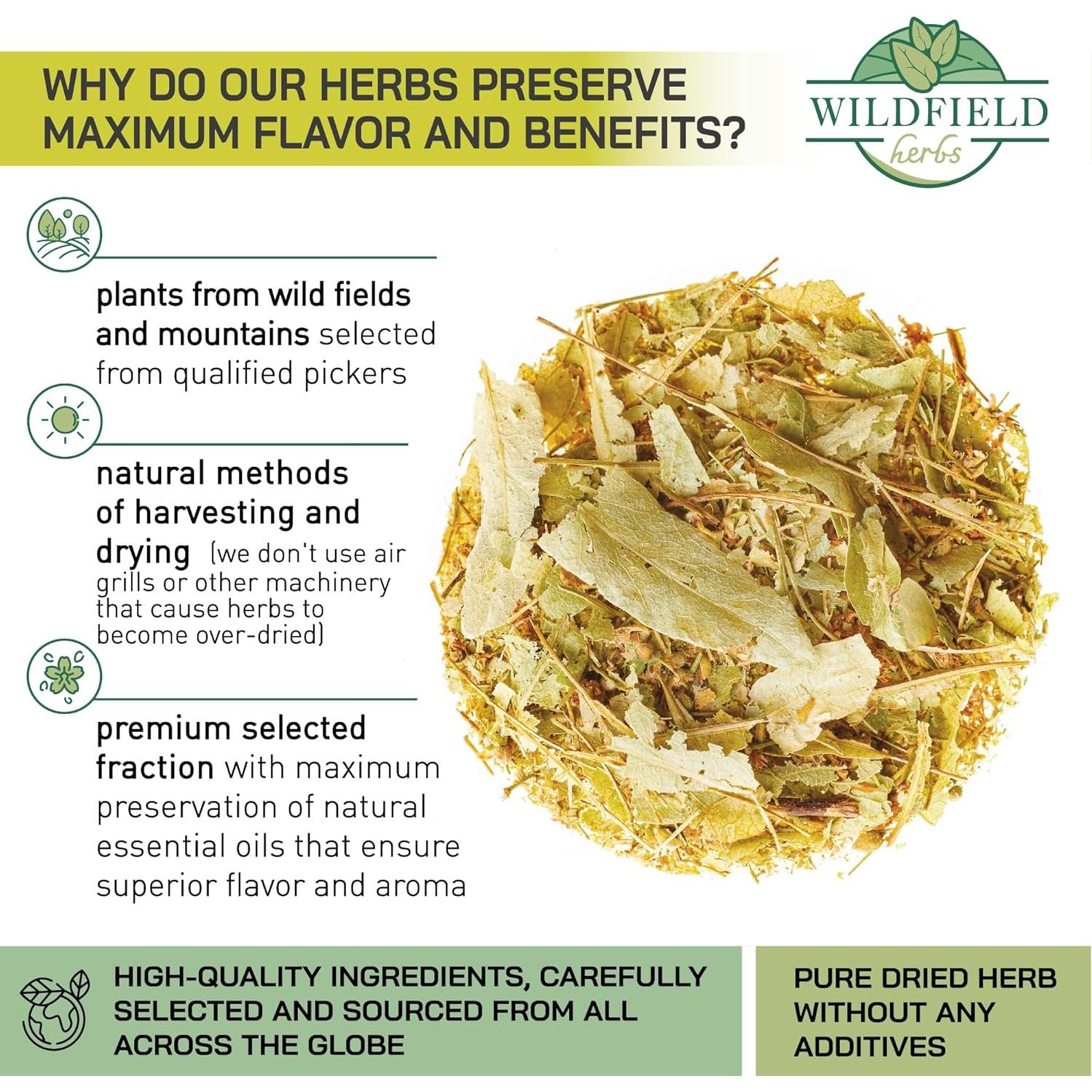 100 Bolsas de Té de Tilo Seco OVVA - 1.5g cada una