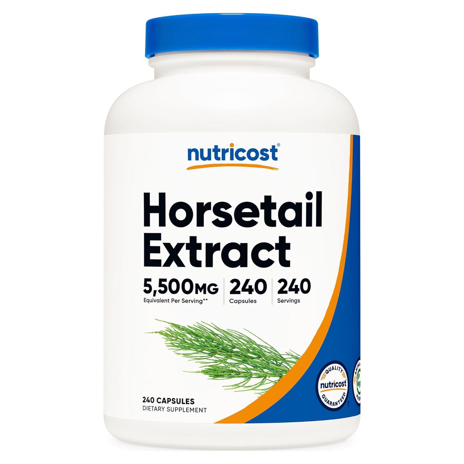 Cápsulas de Extracto de Cola de Caballo Nutricost 5500mg 240u