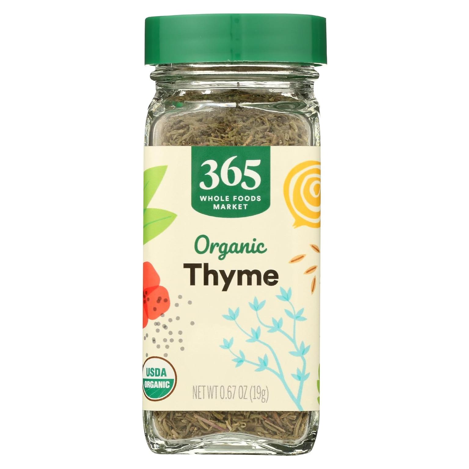 Tomillo Orgánico 365 Whole Foods Market 19g - Certificado Kosher