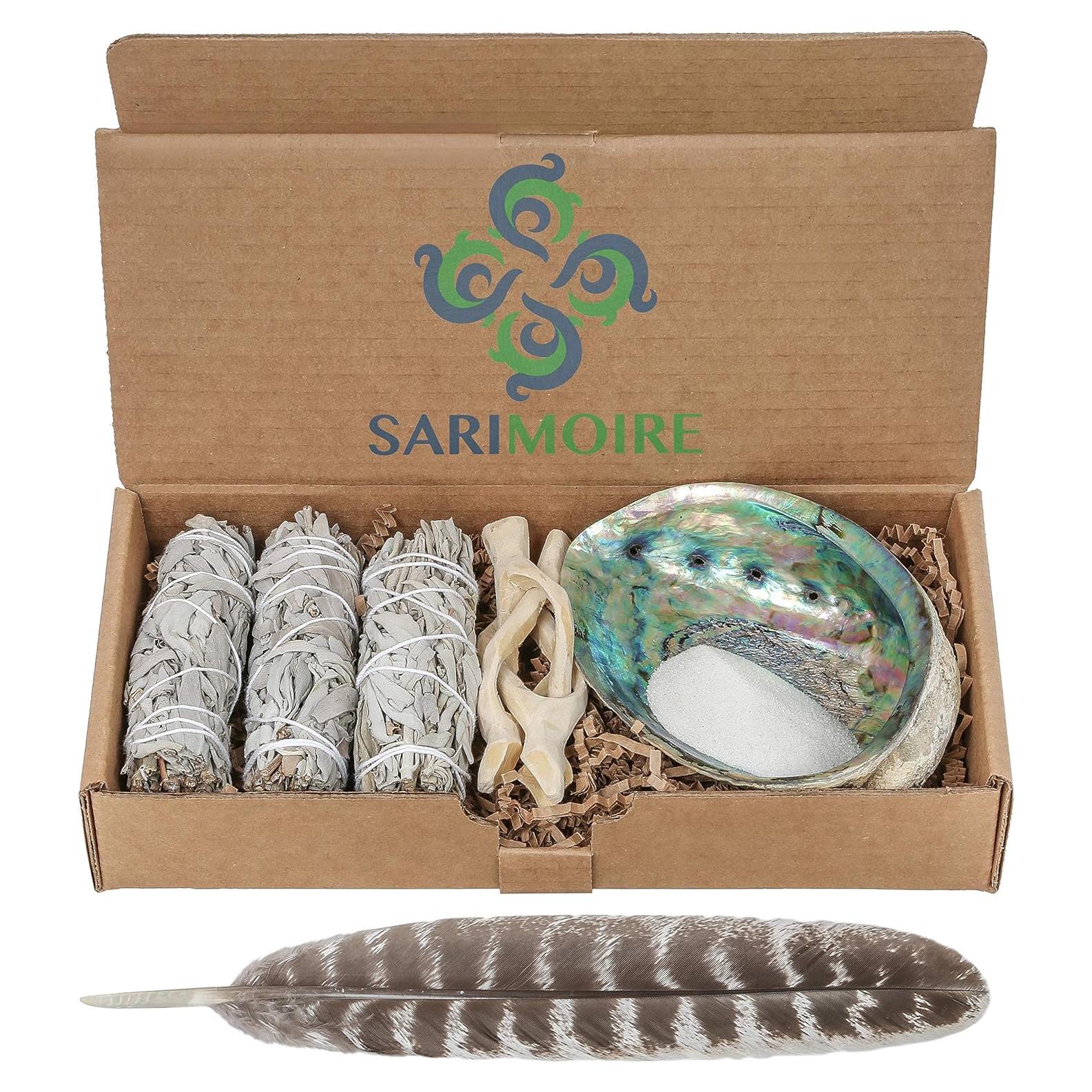 Kit de Sahumerio Sarimoire - 3 Varitas de Salvia Blanca 10cm