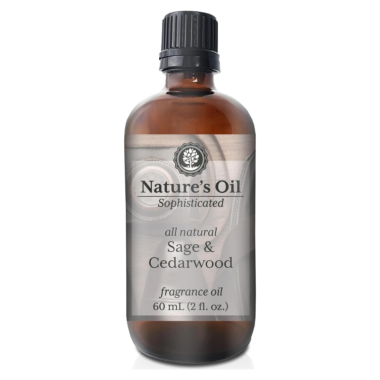 Aceite de Fragancia Natural Nature's Oil 60mL Salvia y Cedro