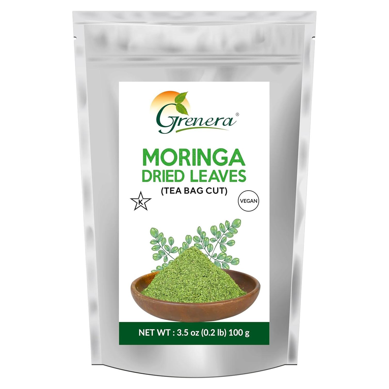 Hojas Secas de Moringa Orgánicas Grenera 100g - Sin Gluten
