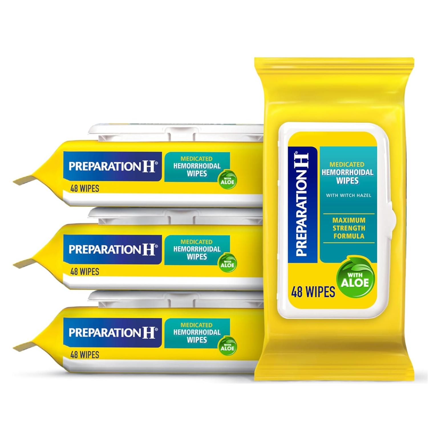 Toallitas desechables Preparation H con hamamelis - 192 unidades