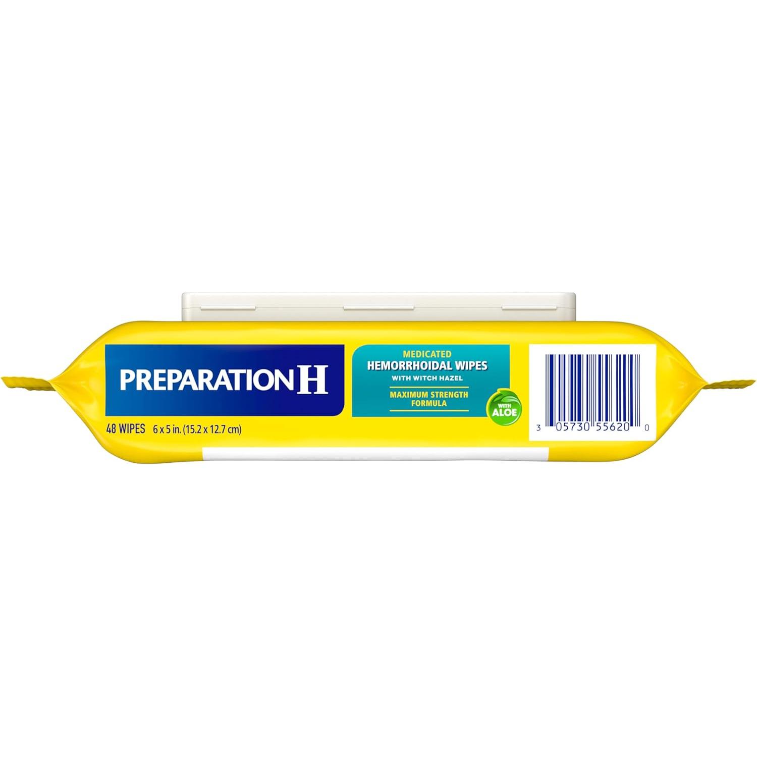 Toallitas desechables Preparation H con hamamelis - 192 unidades