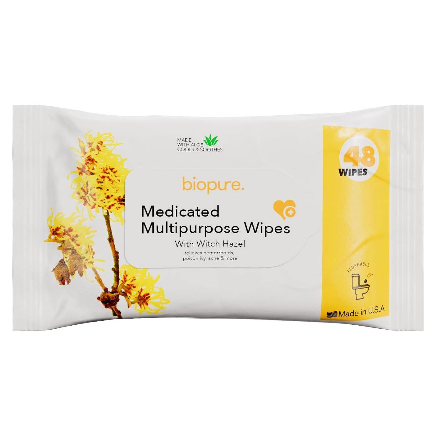 Toallitas Astringentes Hamamelis Quest 48 Unidades con Aloe Vera