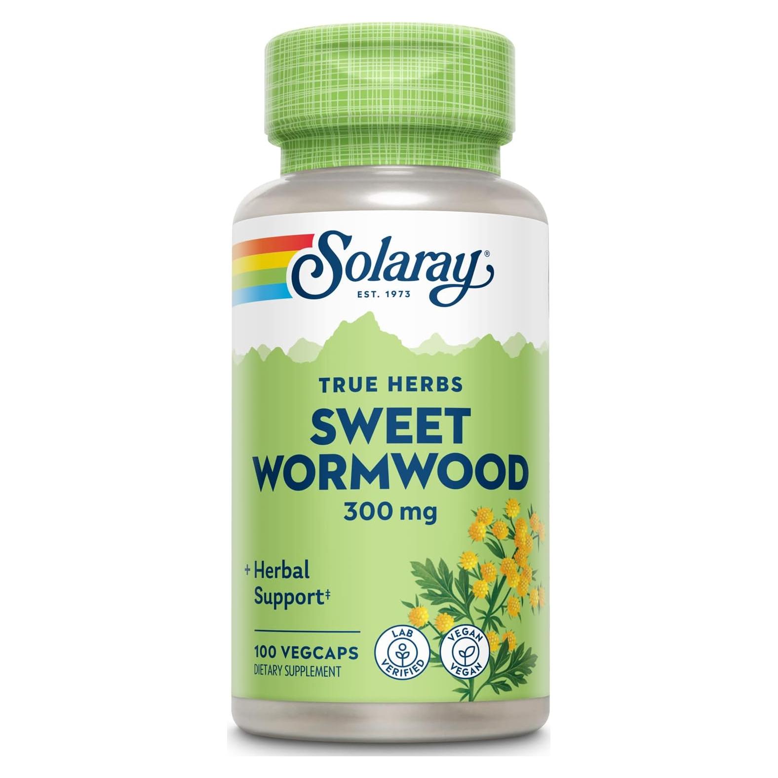 Cápsulas Veganas Ajenjo Dulce Solaray 300mg 100ct