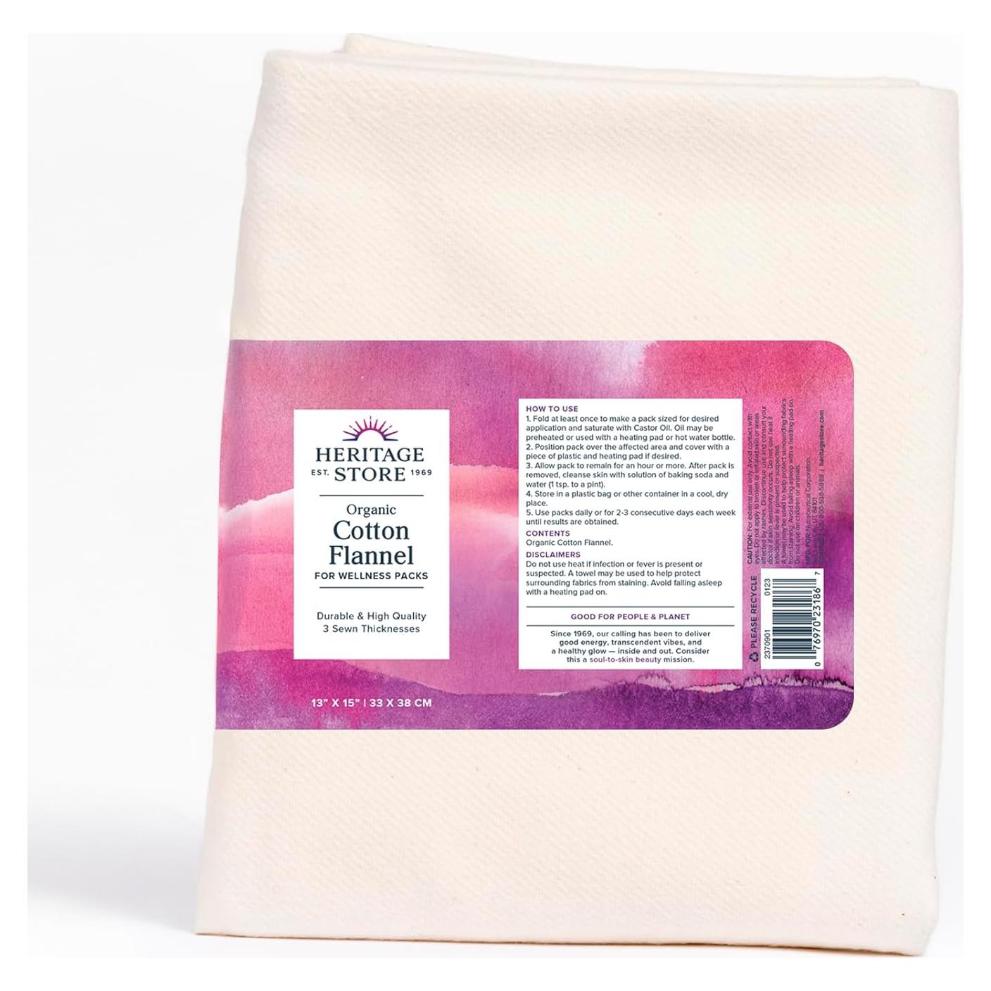 Franela de Algodón Orgánico Heritage Store 33x38 cm Reutilizable