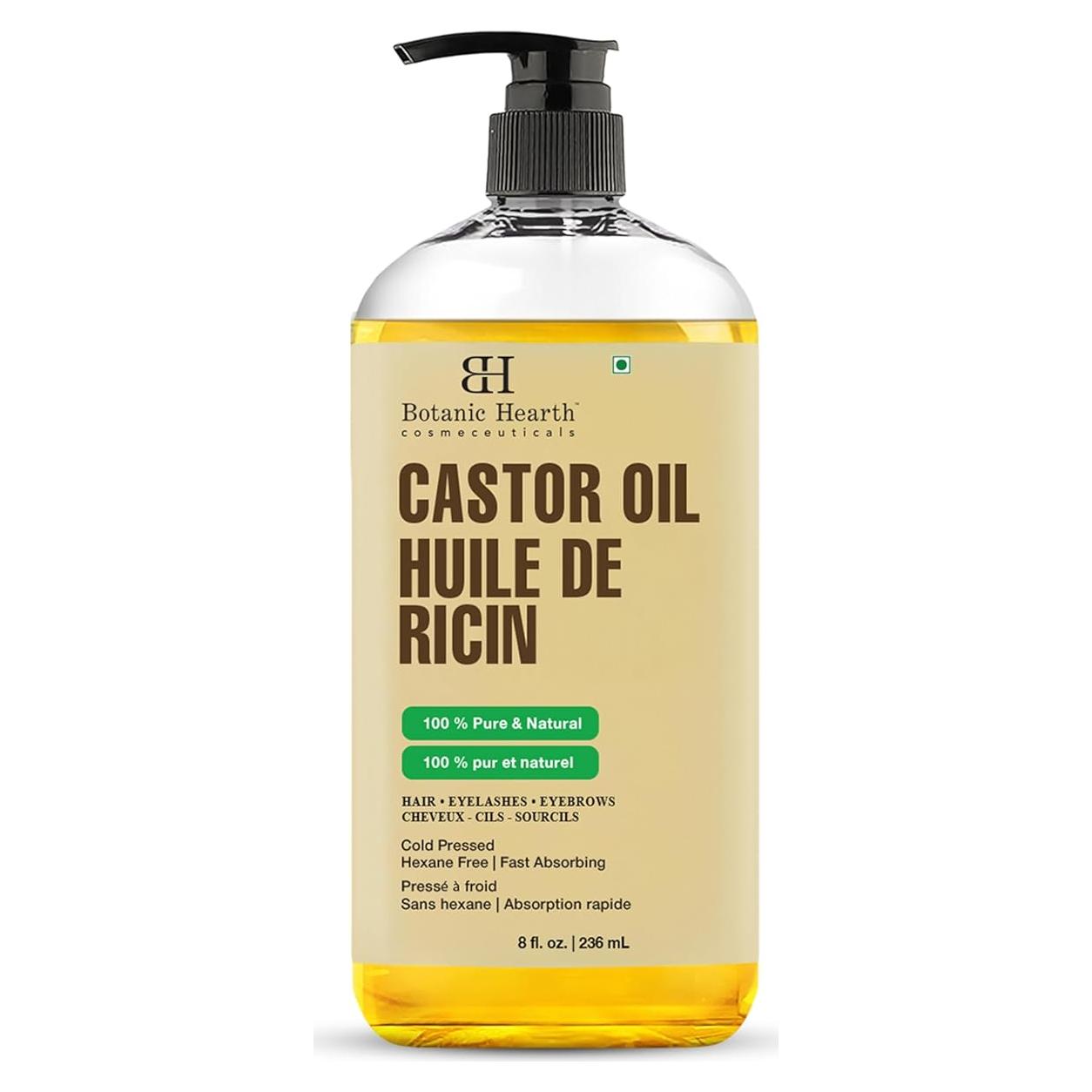 Aceite de Ricino Botanic Hearth 240ml - 100% Puro y Orgánico