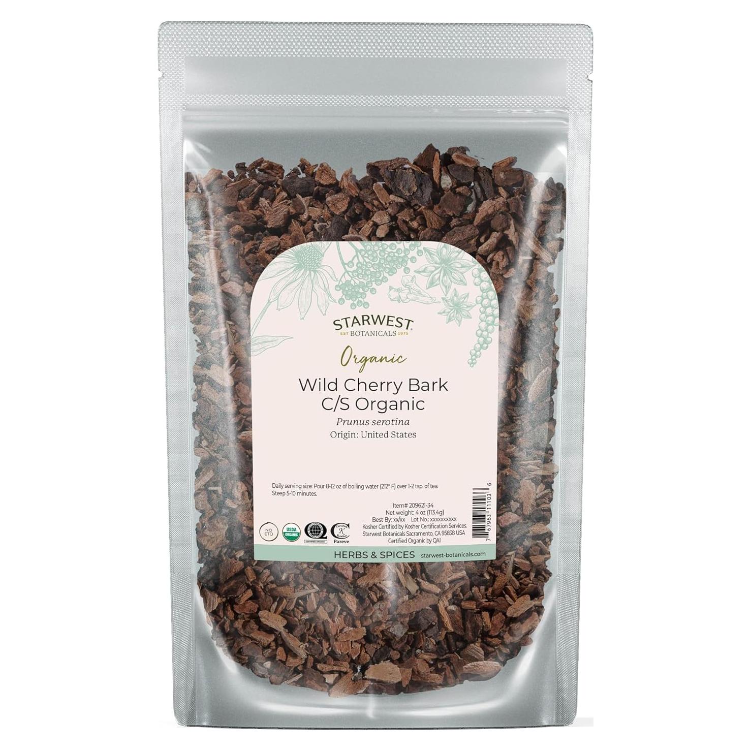 Corteza de Cereza Silvestre Orgánica 113.4g Starwest Botanicals