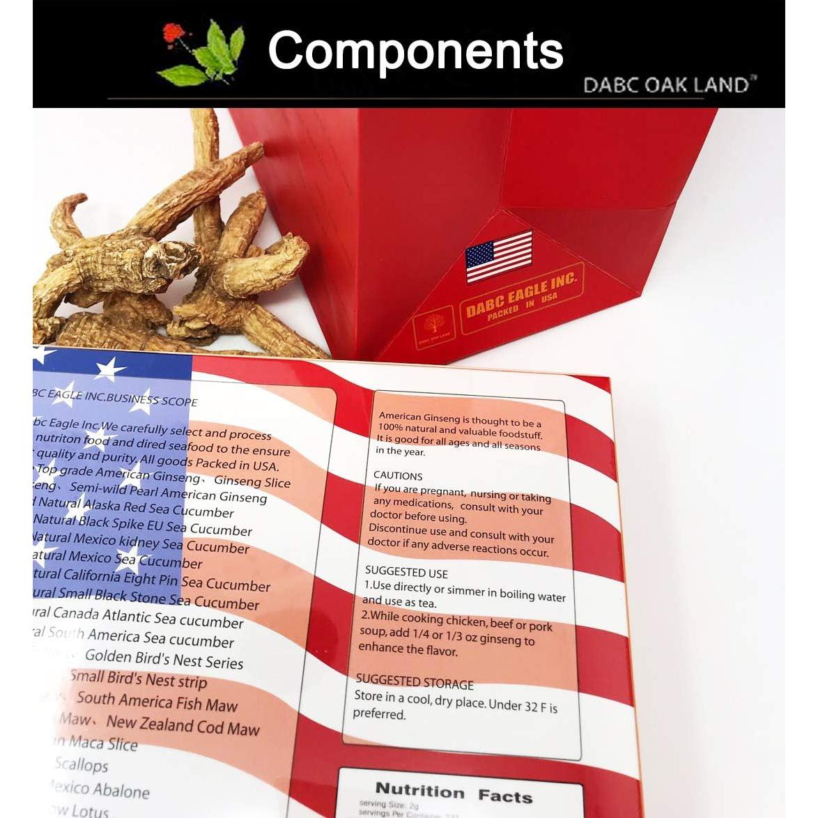 Raíz de Ginseng Americano 227g DABC EAGLE INC. Seleccionada