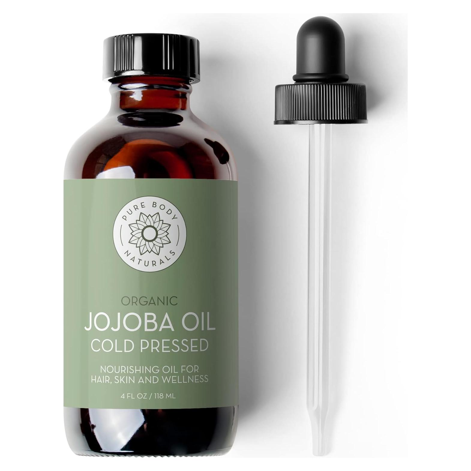 Aceite de Jojoba Orgánico Pure Body Naturals 118 ml - Puro y Prensado en Frío