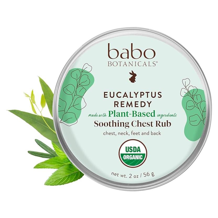Babo Botanicals Eucalyptus Rub Orgánico 56.7g - Alivio Natural