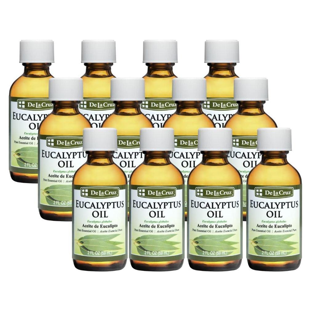 Aceite Esencial de Eucalipto De La Cruz 100% Puro 12x60ml