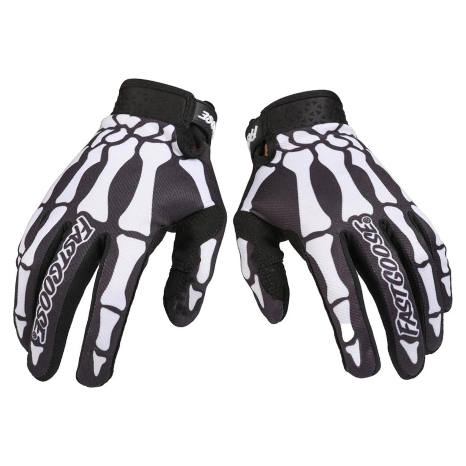 Guantes de Ciclismo EXCEREY Esqueleto Verde Fluorescente