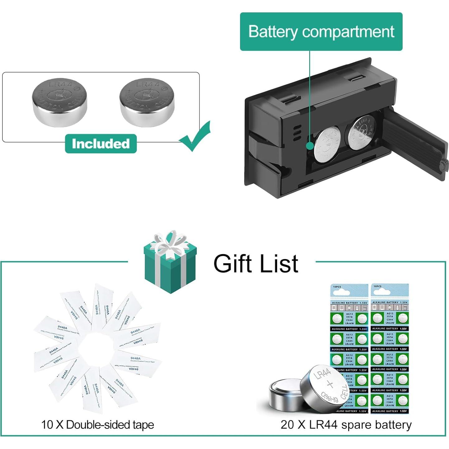 Paquete de 5 Mini Termómetros Digitales Vaikby con Baterías