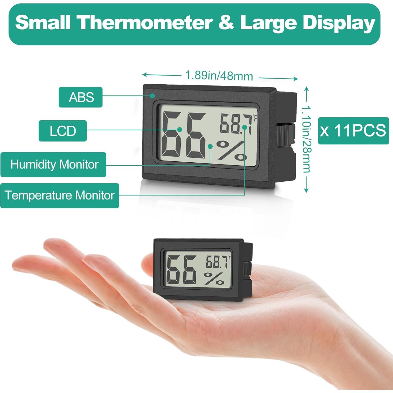 Paquete de 5 Mini Termómetros Digitales Vaikby con Baterías