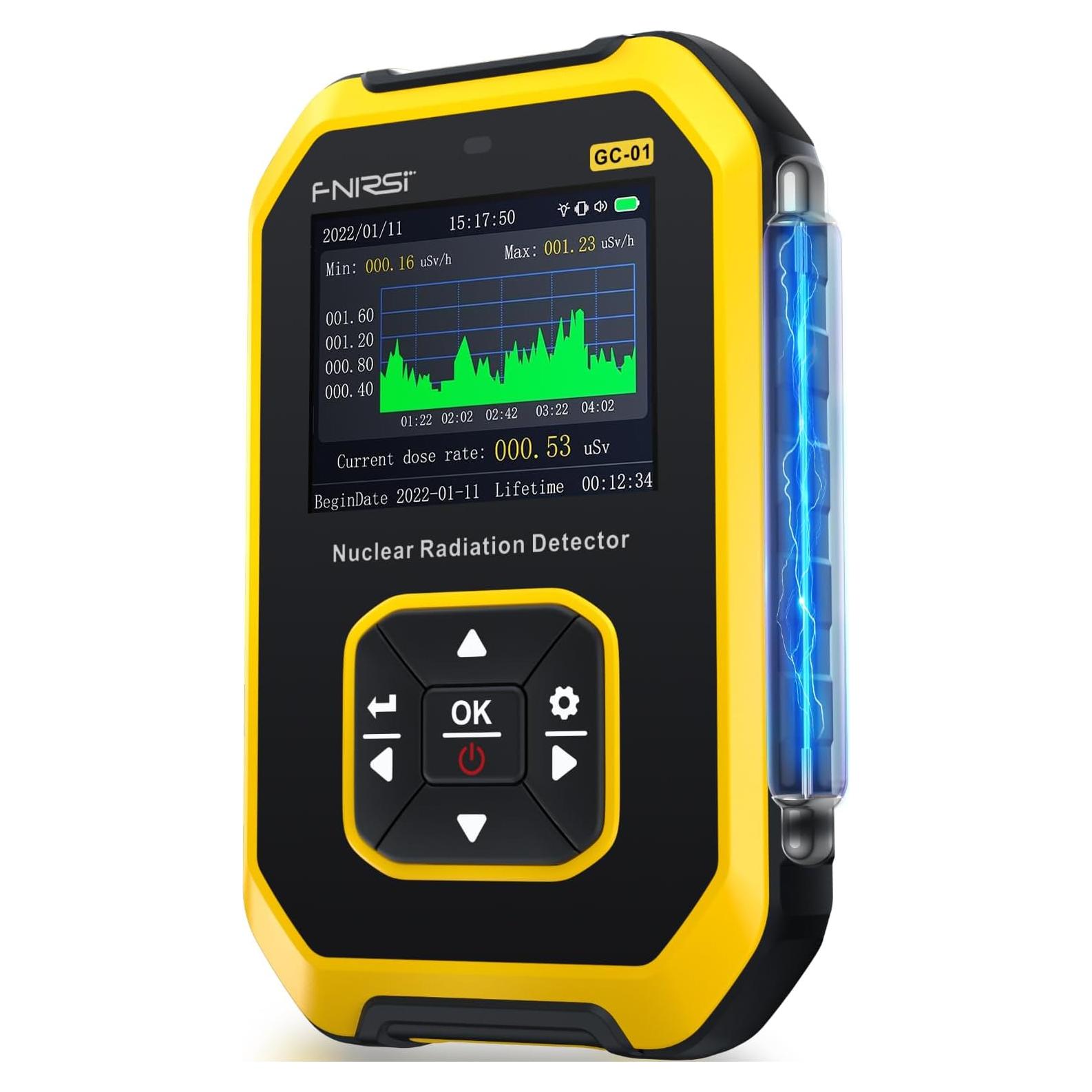Detector de Radiación Nuclear FNIRSI GC-01 Portátil con Alarma