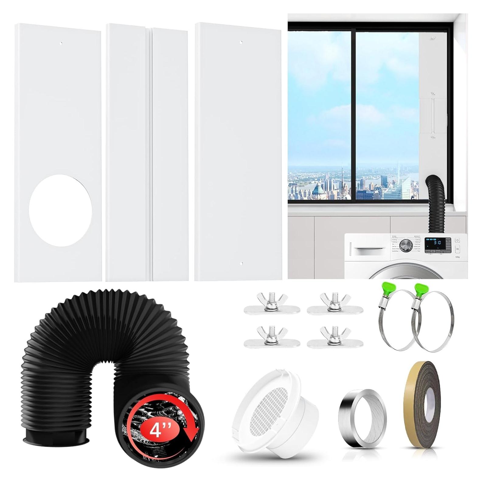 Kit de Ventana Ajustable Phopich para Conducto de Secadora 4"