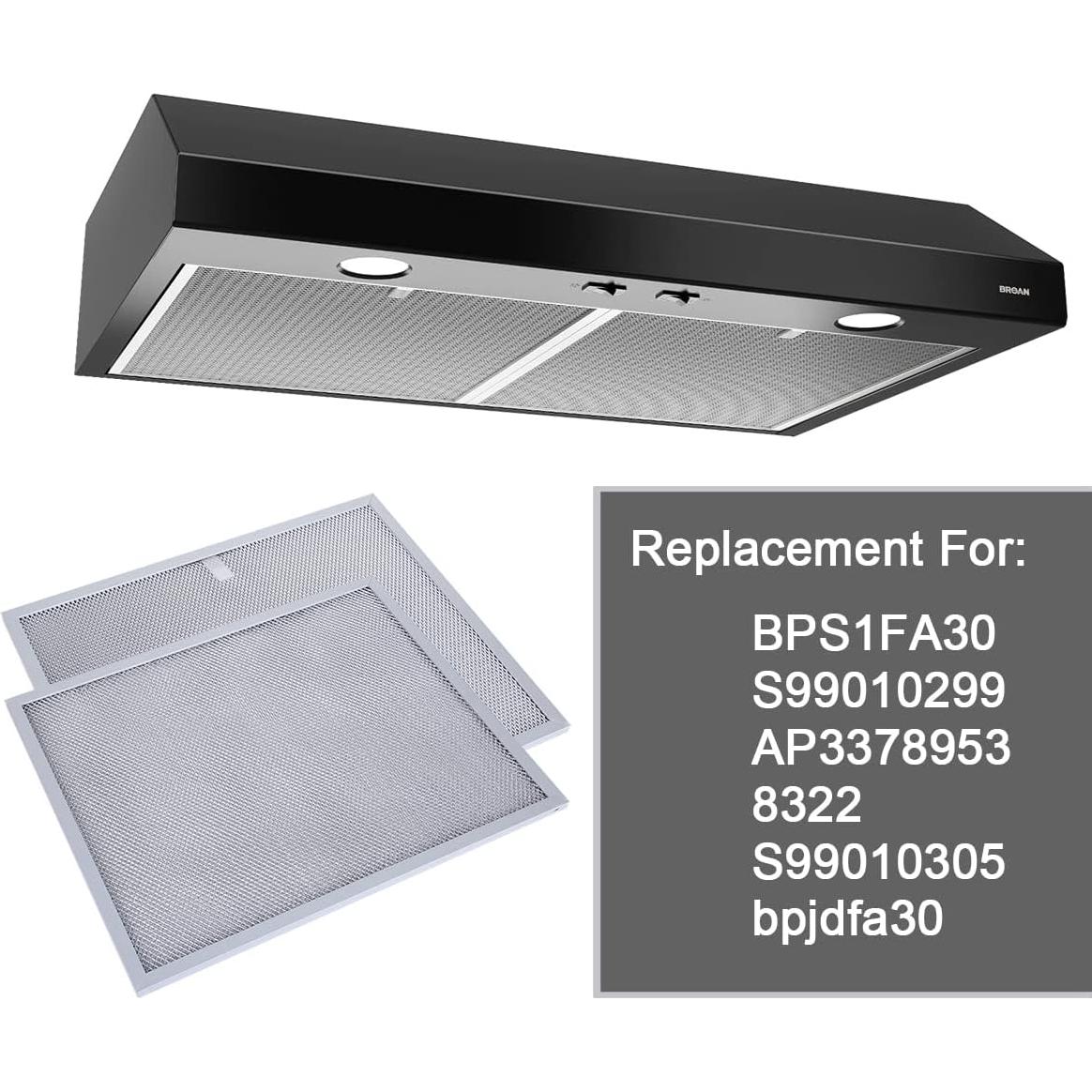 Filtro de Campana Extractora Nasibey BPS1FA30 Aluminio 2 Pcs