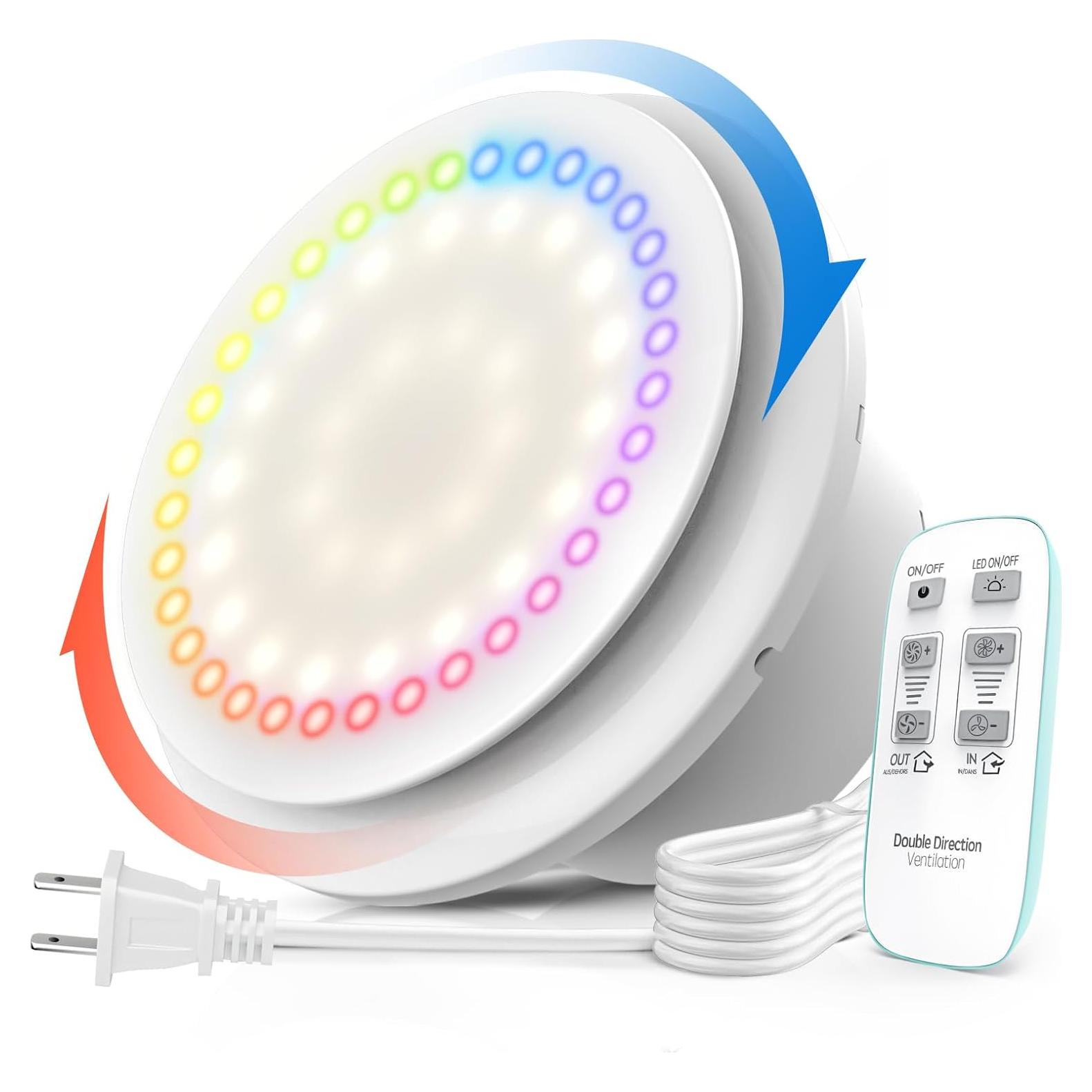 Ventilador Extractor de Baño RUBBUL P108A2 con Luz LED 3000 RPM